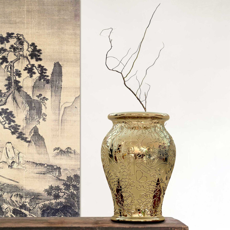 MING PLANTER AND CHAMPAGNE COOLER METAL Qeeboo