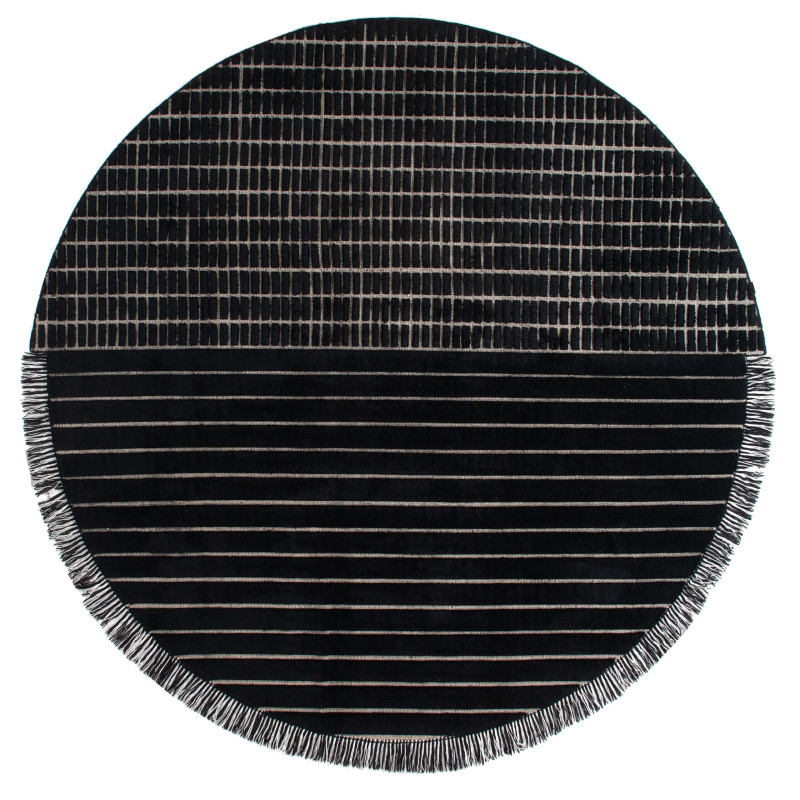 RD Grid Berber Round Amini Carpets