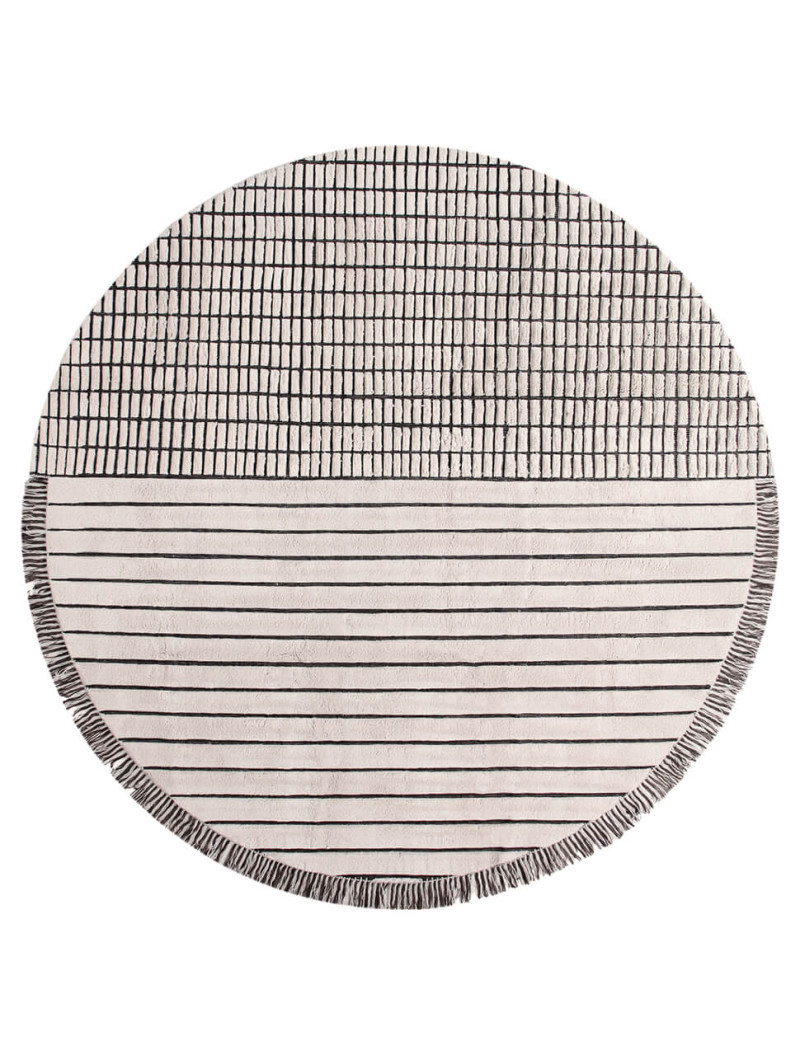 RD Grid Berber Round Amini Carpets
