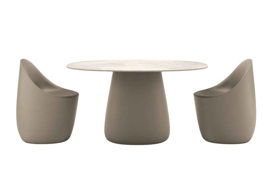 Cobble Top 135 cm Stoneware Ivory Qeeboo