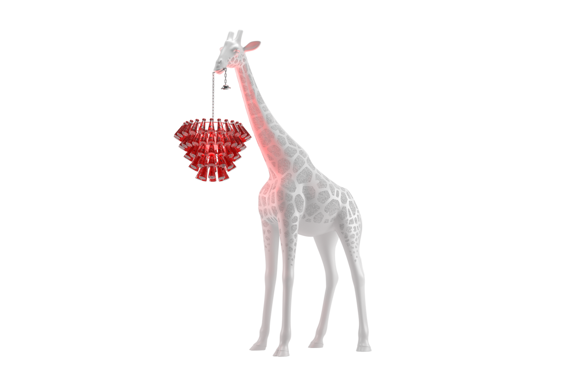 GIRAFFE IN LOVE M WHITE CAMPARI Qeeboo