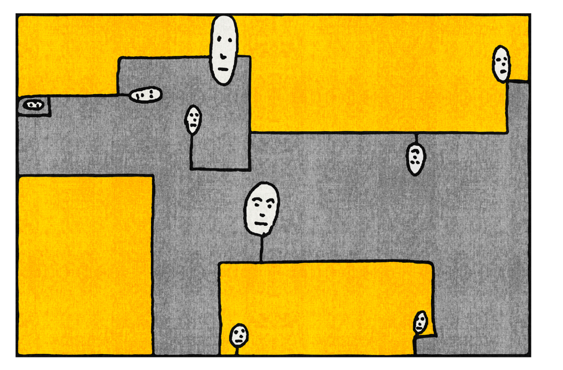 DOG YELLOW RECTANGULAR Qeeboo