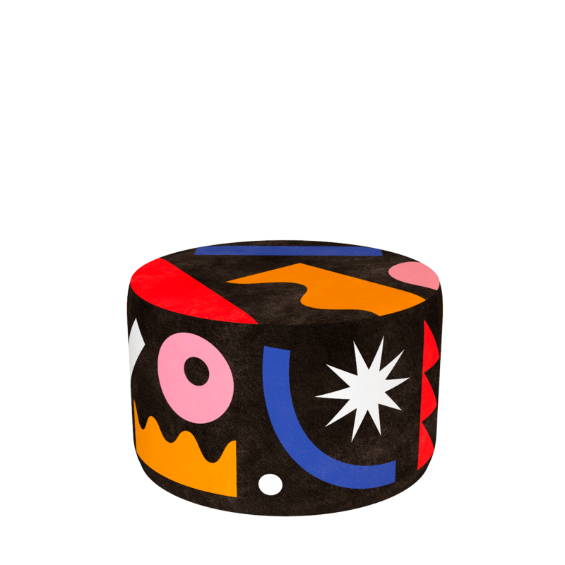 OGGIAN LANDSCAPE BLACK M Qeeboo