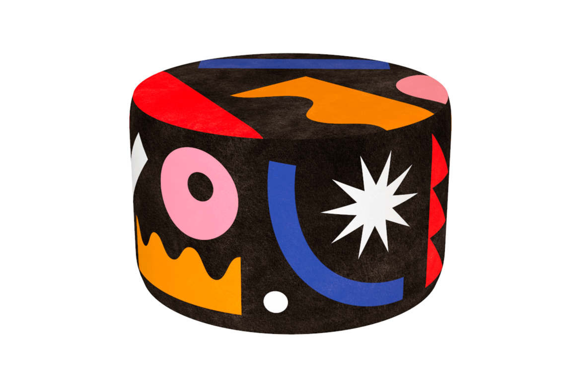 OGGIAN LANDSCAPE BLACK M Qeeboo