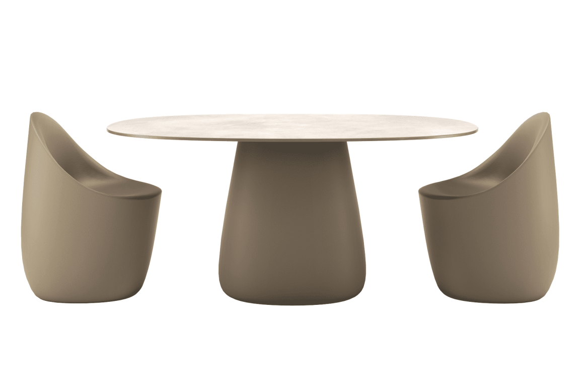 COBBLE TOP 160 CM STONEWARE IVORY Qeeboo