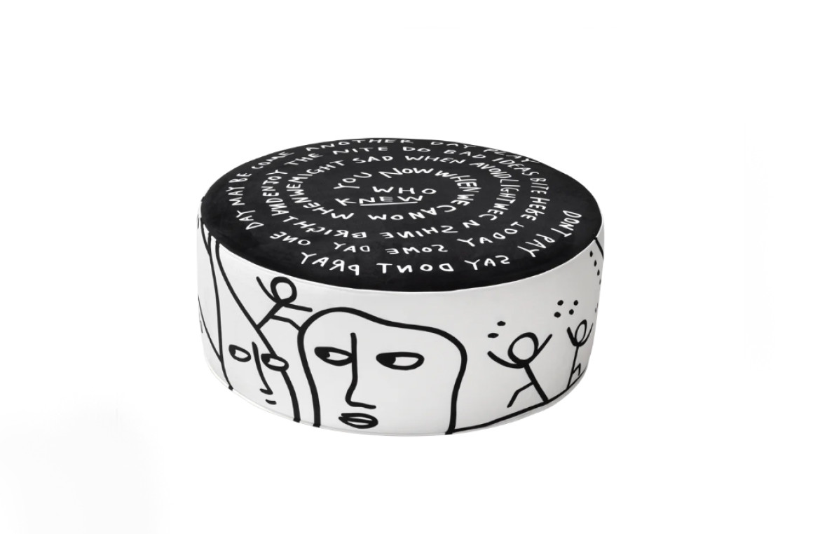 Eclipse Etching Pouf L Qeeboo